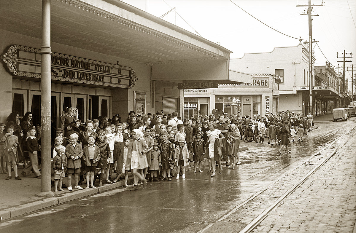 Children Outside The Cinema, Enmore NSW Australia 1951