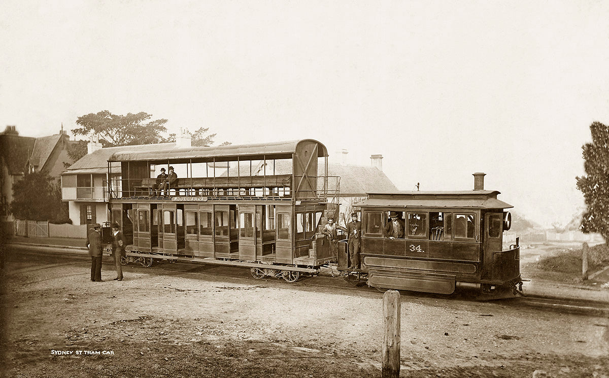The Woollahra Steam Tram, Woollahra NSW Australia c.1890