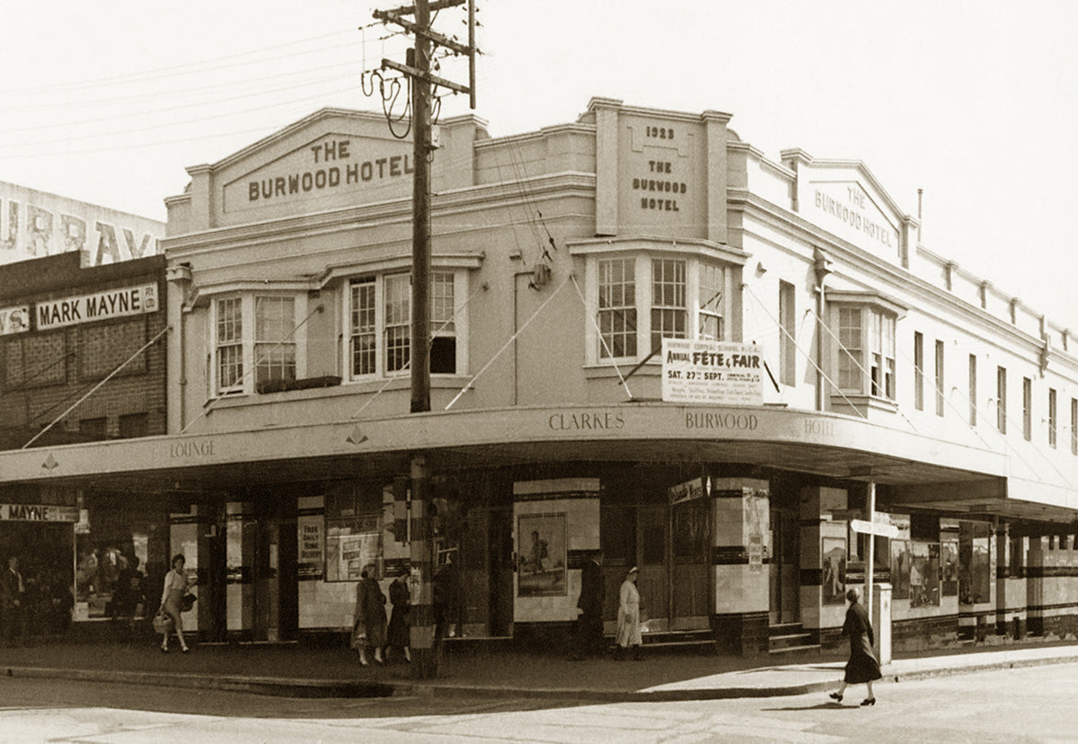 The Burwood Hotel, Burwood NSW Australia 1950s