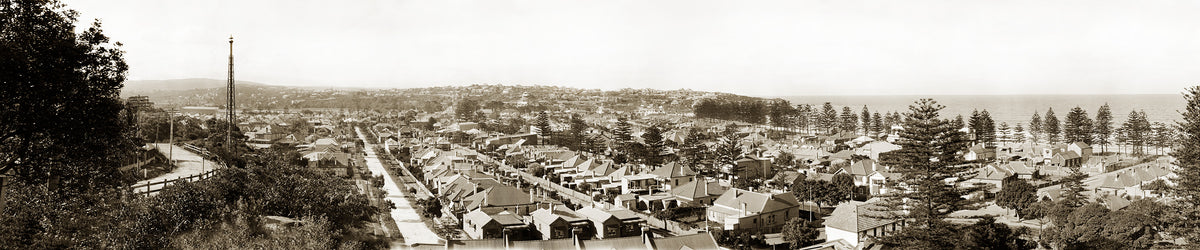 View From Kangaroo Hill Looking North, Manly NSW Australia 1920s