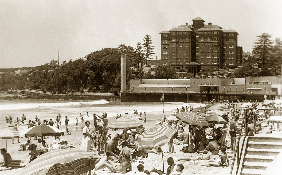 Ocean Beach And Shark Tower, Manly NSW Australia 1960s