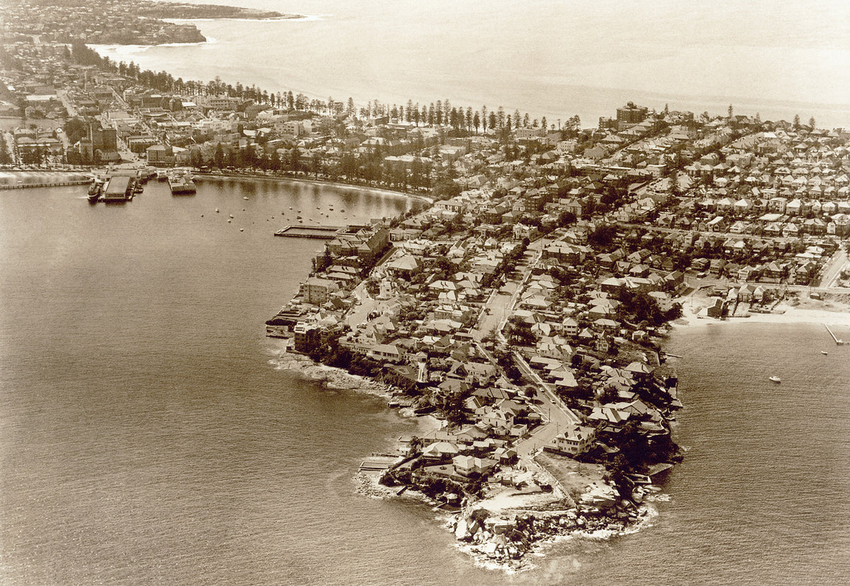 Aerial View Of Town, Manly NSW Australia 1959