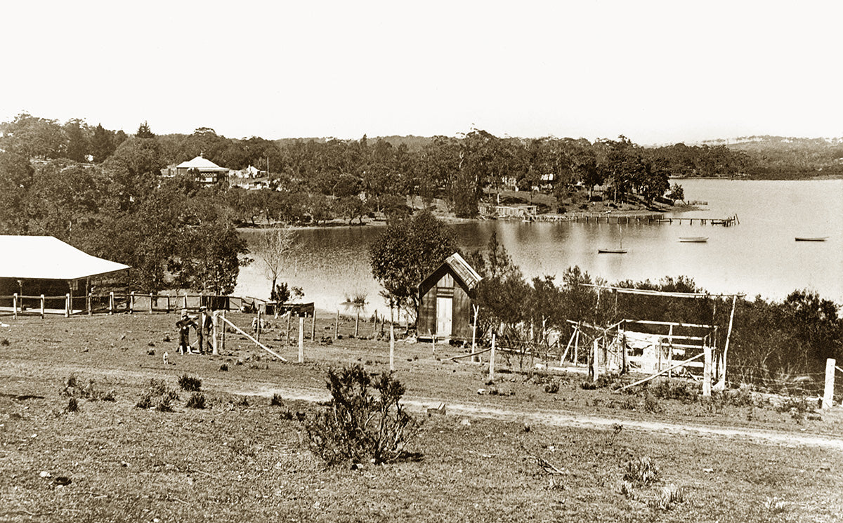 Scotts Bay And Wharf In Pittwater, Newport NSW Australia c.1905