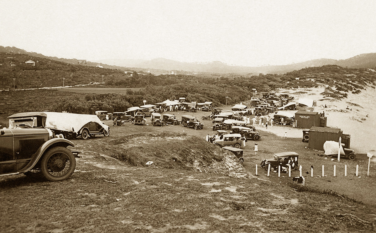 Cars On Avalon Beach, Avalon NSW Australia c.1931