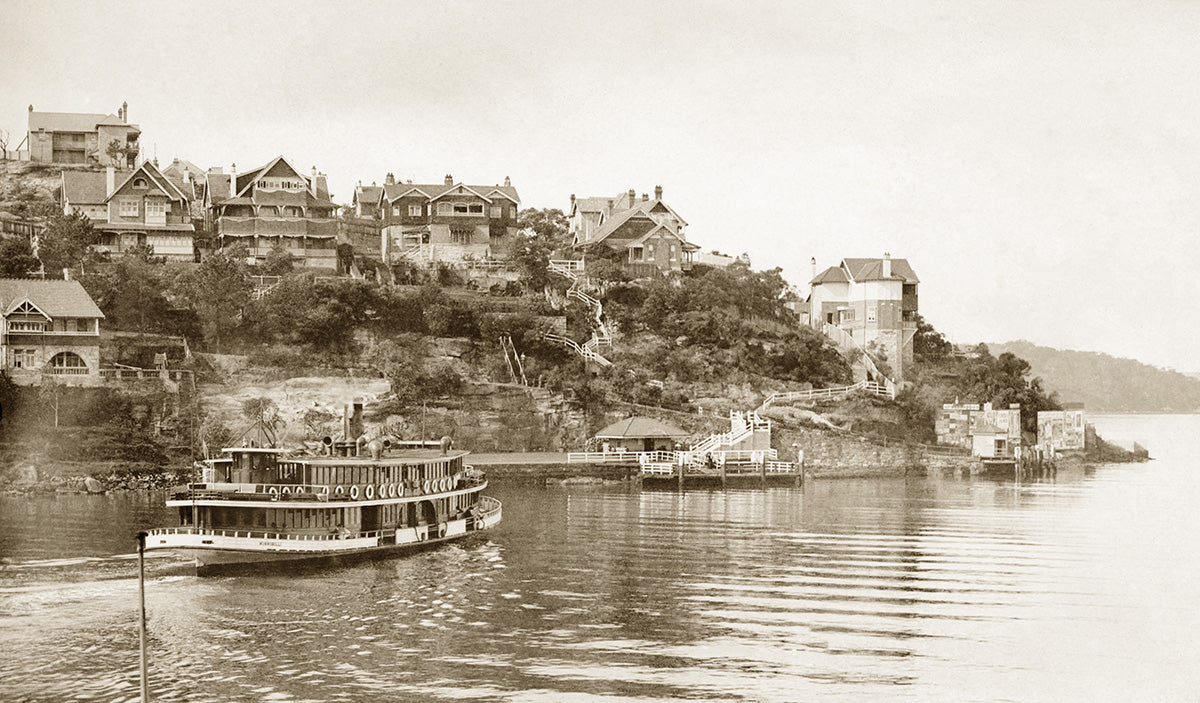 Musgrave Street Wharf , Mosman NSW Australia c.1905