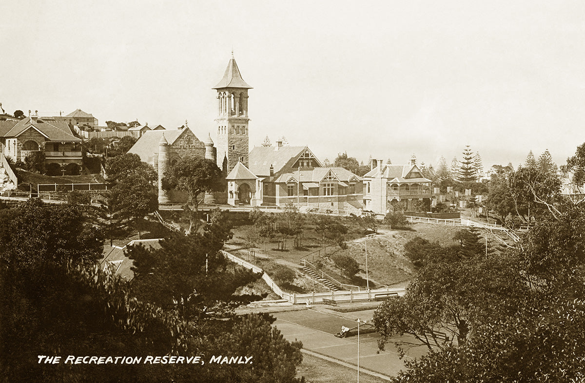 Ivanhoe Park And Bowling Lane, Manly NSW Australia 1907