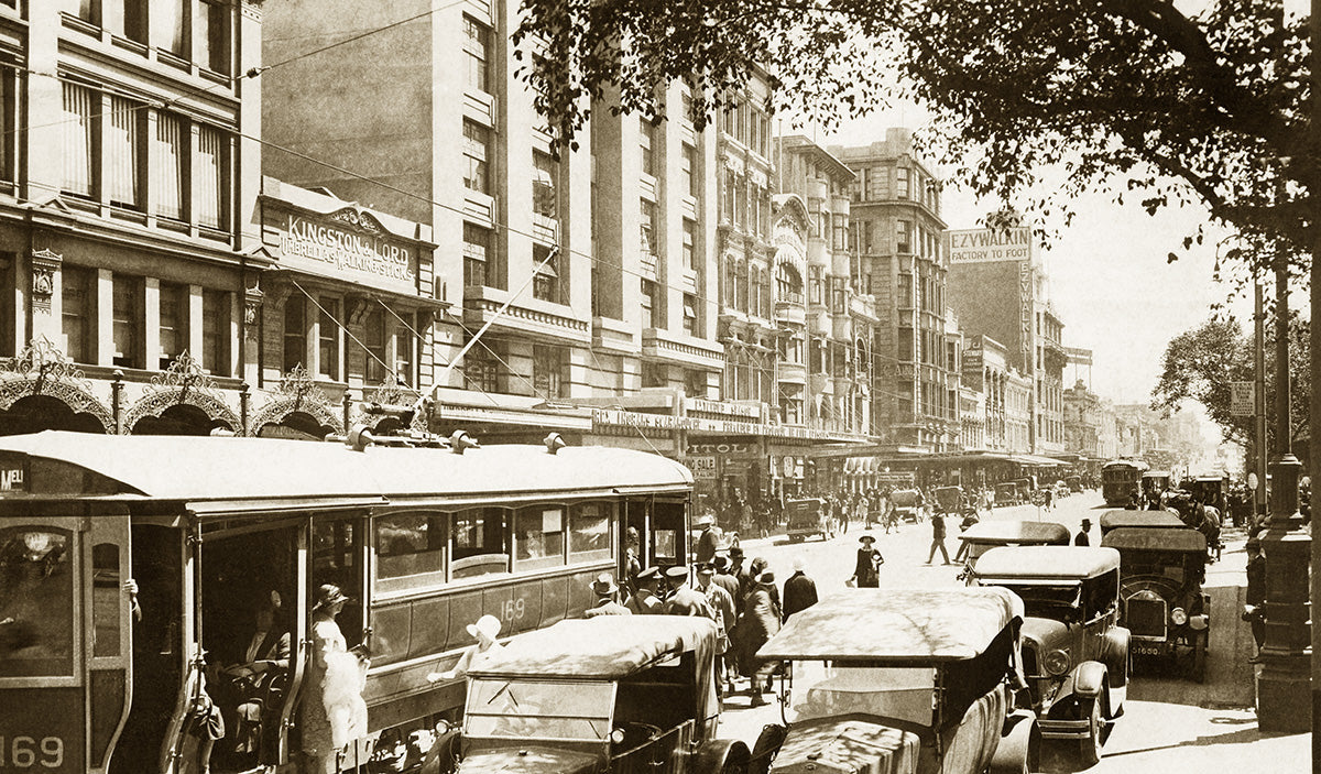 Swanston Street - North From Collins Street, Melbourne VIC Australia c.1927