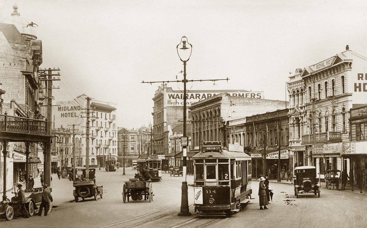 Lamton Quay , Wellington - New Zealand 1920s 