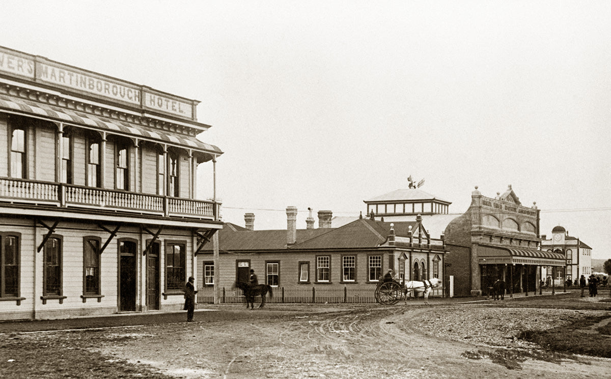 The Square - Looking West, Martinborough - New Zealand c.1907