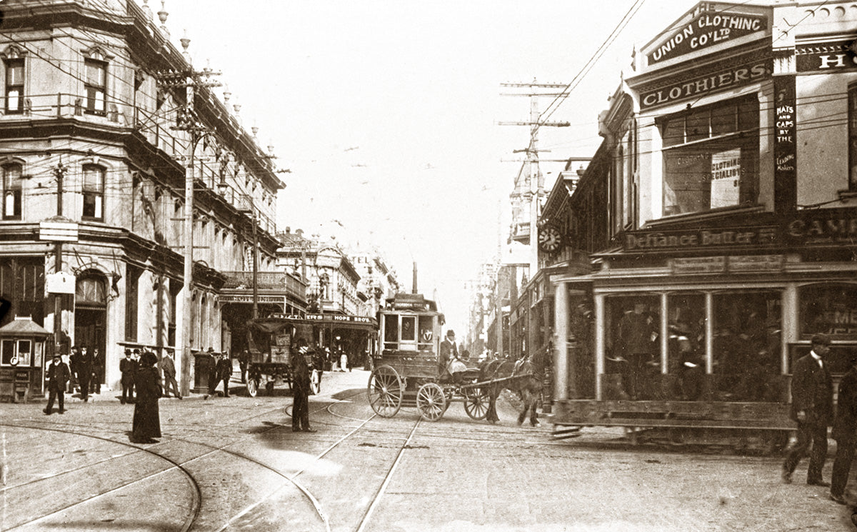 Cuba Street Intersection, Wellington - New Zealand c.1909